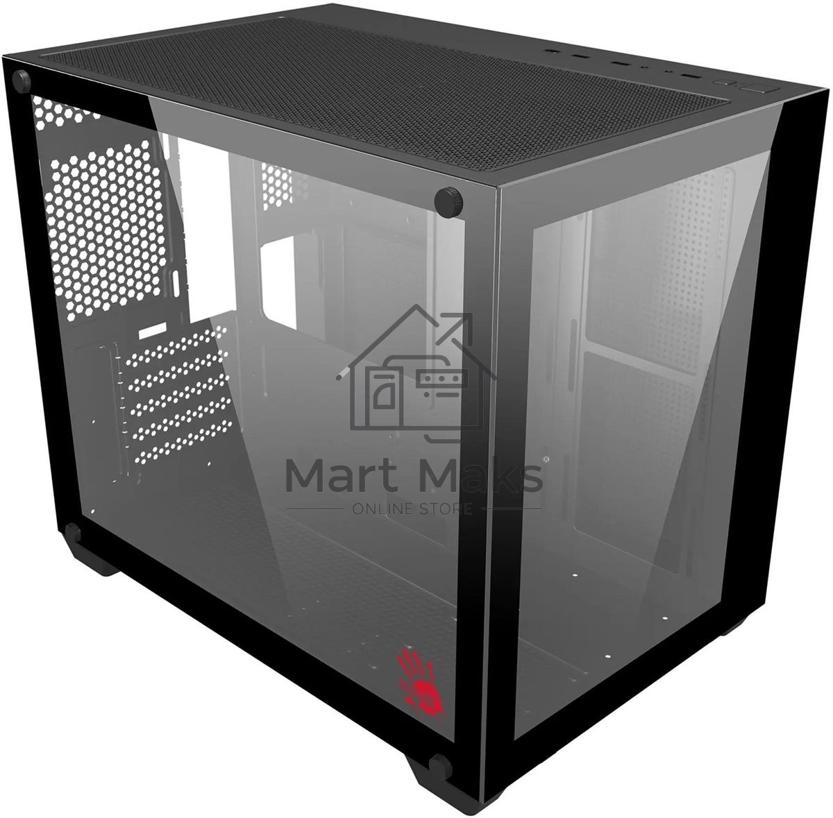 Компьютерный корпус Bloody BD-CC108 черный без БП mATX 9x120mm 2xUSB3.0 audio bott PSU
