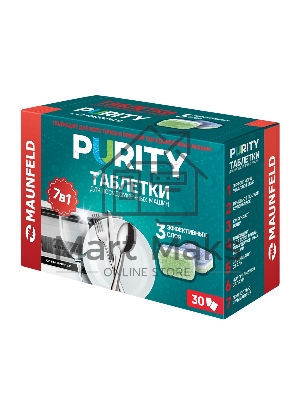 Таблетки для посудомоечных машин Maunfeld Purity all in 1 MDT30ST (30 шт. в упаковке)