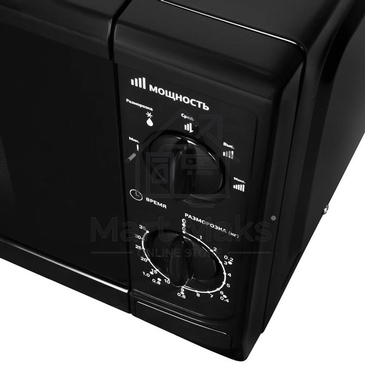 Микроволновая печь Starwind SWM5720 черный, 20 л, 700 Вт, переключатели - поворотный механизм