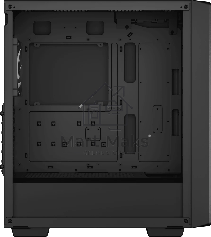 Компьютерный корпус Deepcool CC560 ARGB V2 без БП, боковое окно (закаленное стекло), 3x120мм ARGB LED вентилятор спереди и 1x120мм ARGB LED вентилятор сзади, черный, ATX