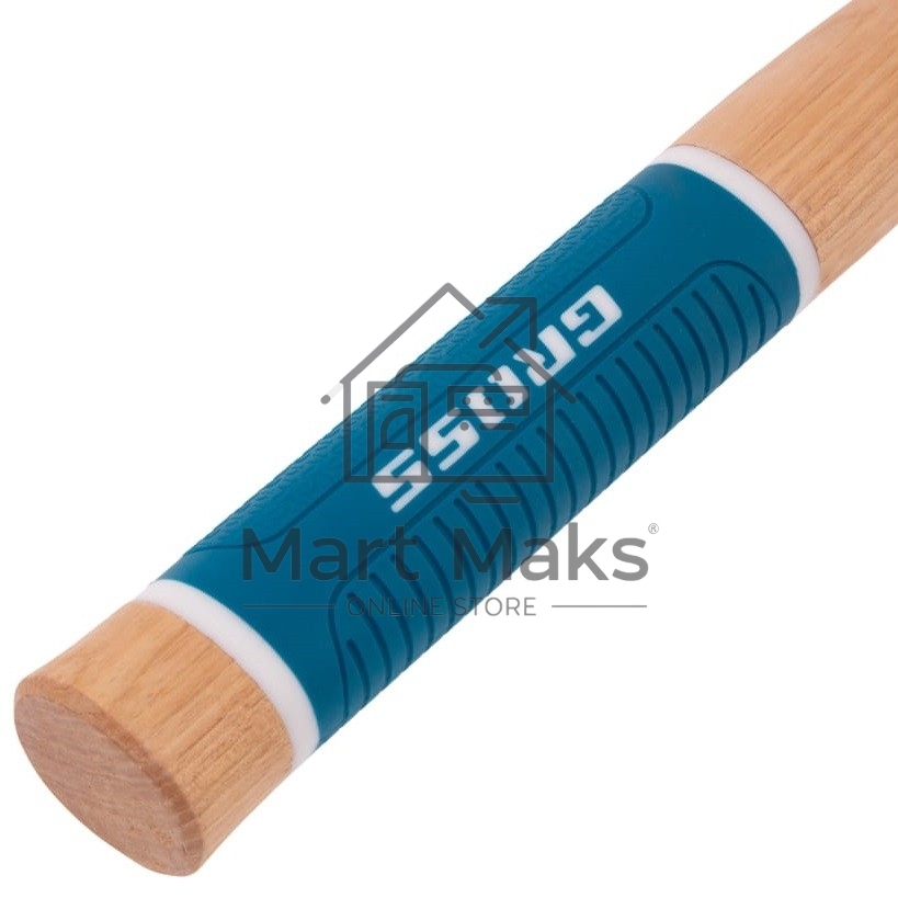Молоток-гвоздодер Gross AMERICAN HICKORY 380 г, угол 75, магнит, обрезиненная рукоятка