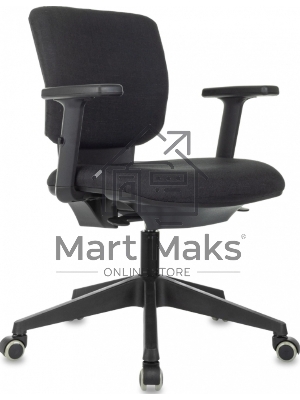 Кресло Бюрократ Dali SL черный 38-418 крестов. металл хром