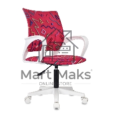 Кресло Domfy DK X-ROOM WH малиновый Sticks 05 крестов. пластик пластик белый
