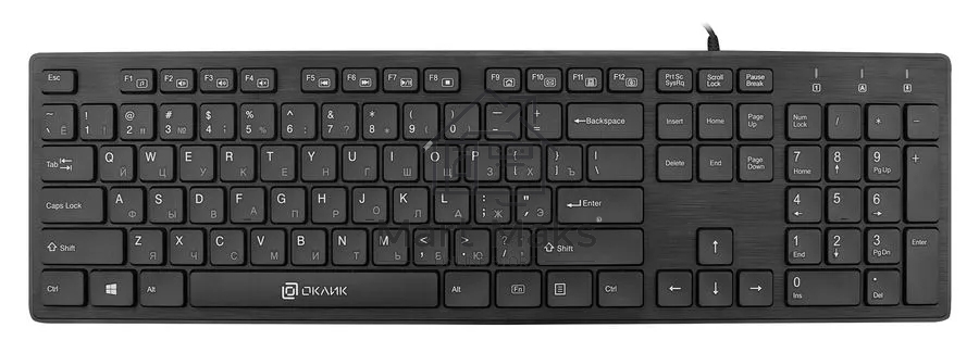 Клавиатура Oklick 520M2U проводная, USB, черный + черный