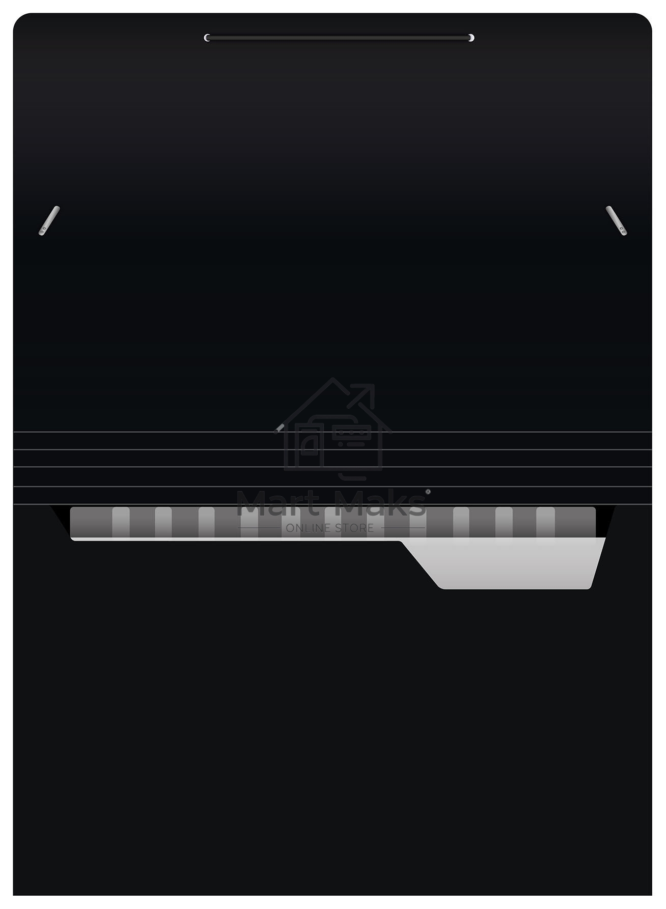 Папка-портфель Бюрократ Black Opal BLPP13 13 отделений, A4, пластик, 0.7мм, черный/ассорти