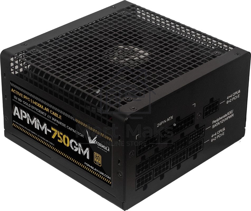 Блок питания Aerocool / Formula ATX 750W APMM-750GM Gen.5 80 PLUS gold (20+4pin) APFC 120mm fan 8xSATA Cab Manag RTL
