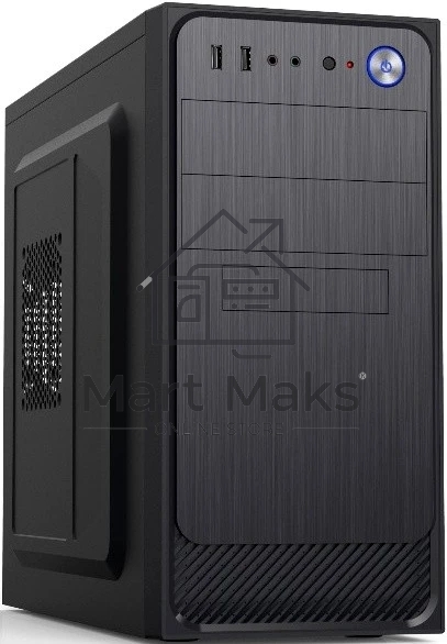 Компьютерный корпус с блоком питания Foxline 450Вт. Сase Forza mATX, 450W, 2xUSB 2.0, Black, w/o FAN, 12 см fan PSU, power cord
