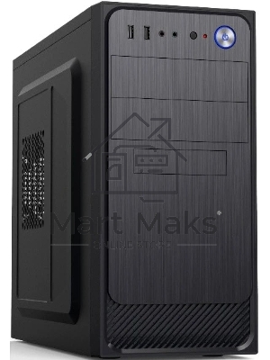Компьютерный корпус с блоком питания Foxline 450Вт. Сase Forza mATX, 450W, 2xUSB 2.0, Black, w/o FAN, 12 см fan PSU, power cord
