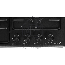 Газовая варочная панель Vitek VGH 6410W MBK черный матовый