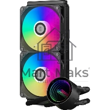 Система жидкостного охлаждения PCCOOLER DA240 V2, 240 мм, 2x120 мм, ARGB, 270 Вт