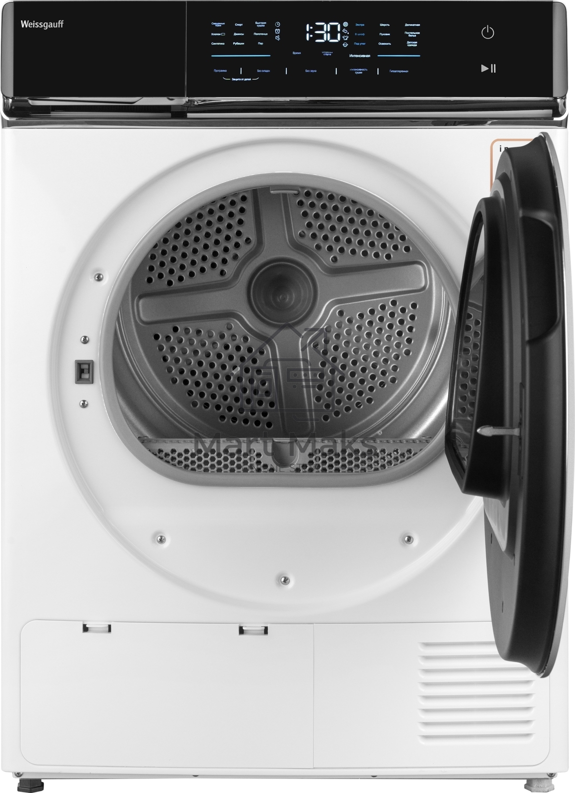 Сушильная машина WEISSGAUFF WD 779 Diamond Heat Pump белый, 8 кг, сушка - тепловой насос, программ - 16, 59.8 x 84.5 x 65.2 см
