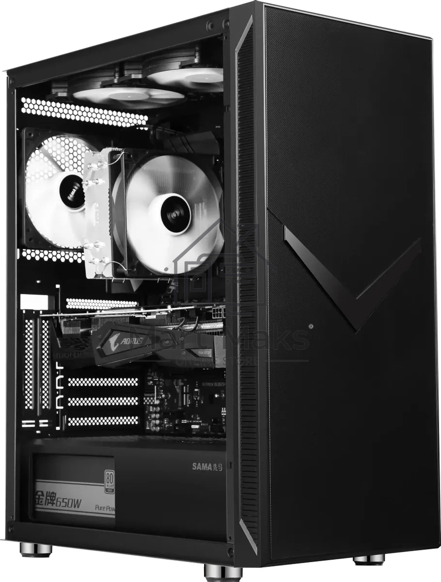 Компьютерный корпус Accord 3501 черный без БП ATX 2xUSB2.0 1xUSB3.0 1xUSB3.1 audio bott PSU