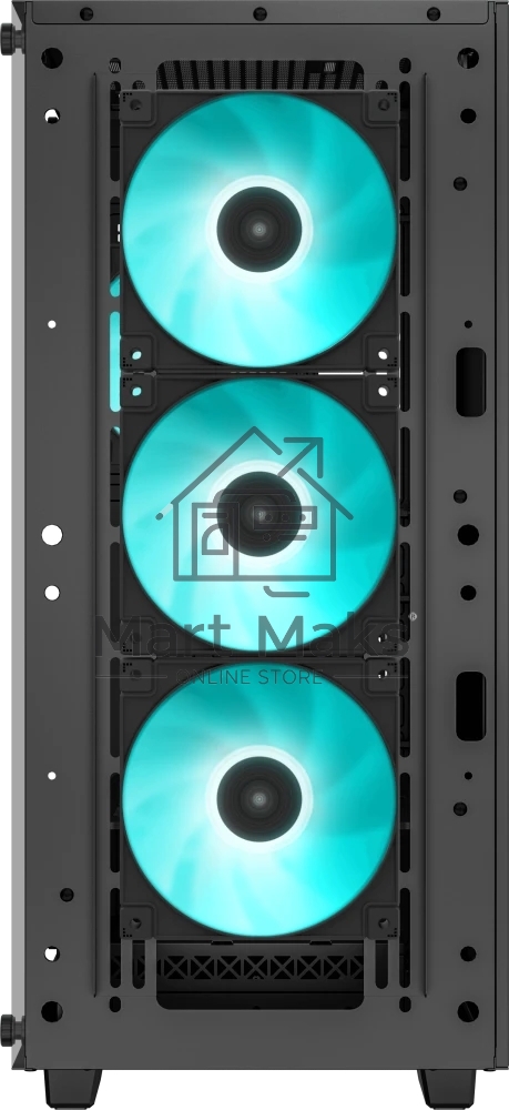 Компьютерный корпус Deepcool CC560 ARGB V2 без БП, боковое окно (закаленное стекло), 3x120мм ARGB LED вентилятор спереди и 1x120мм ARGB LED вентилятор сзади, черный, ATX