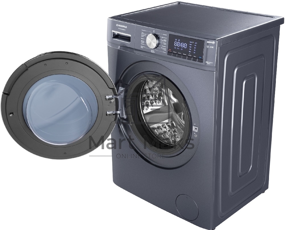 Стиральная машина Maunfeld MFWM1410SB02 темно-серебристый, загрузка фронтальная 10 кг, 1400 об/мин., класс: А+++