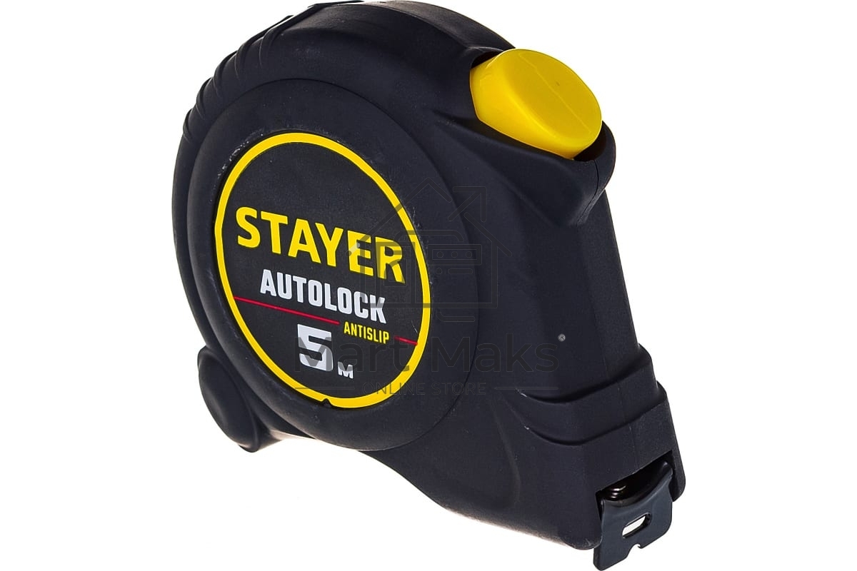 Рулетка с автостопом STAYER АutoLock 5м / 19мм