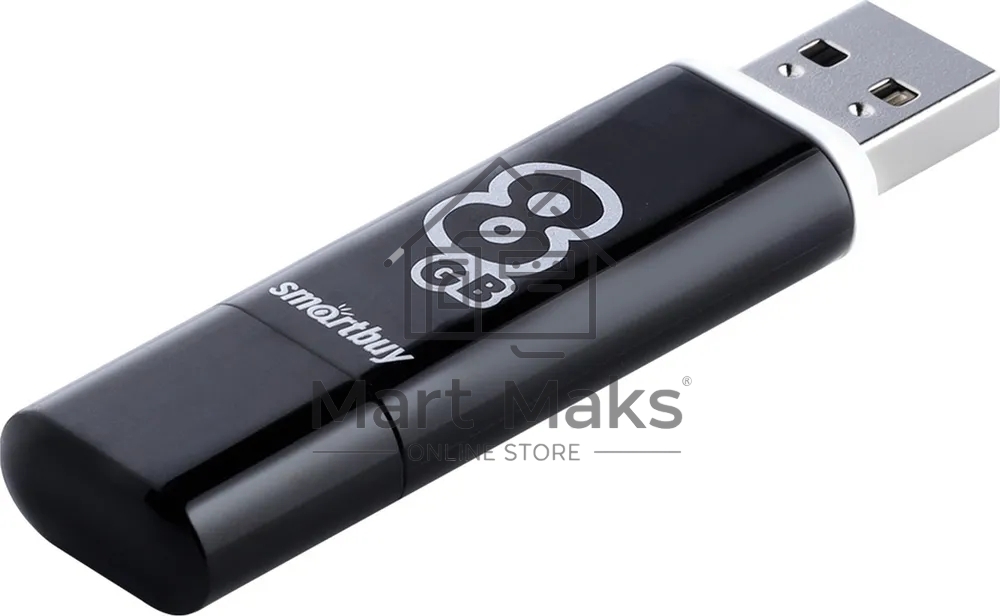 Флешка USB R/W R/W SmartBuy USB Drive 8Gb Glossy series Black SB8GBGS-K