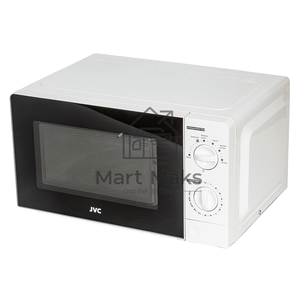 Микроволновая печь JVC JK-MW123M белый, 20 л, 700 Вт, переключатели - поворотный механизм