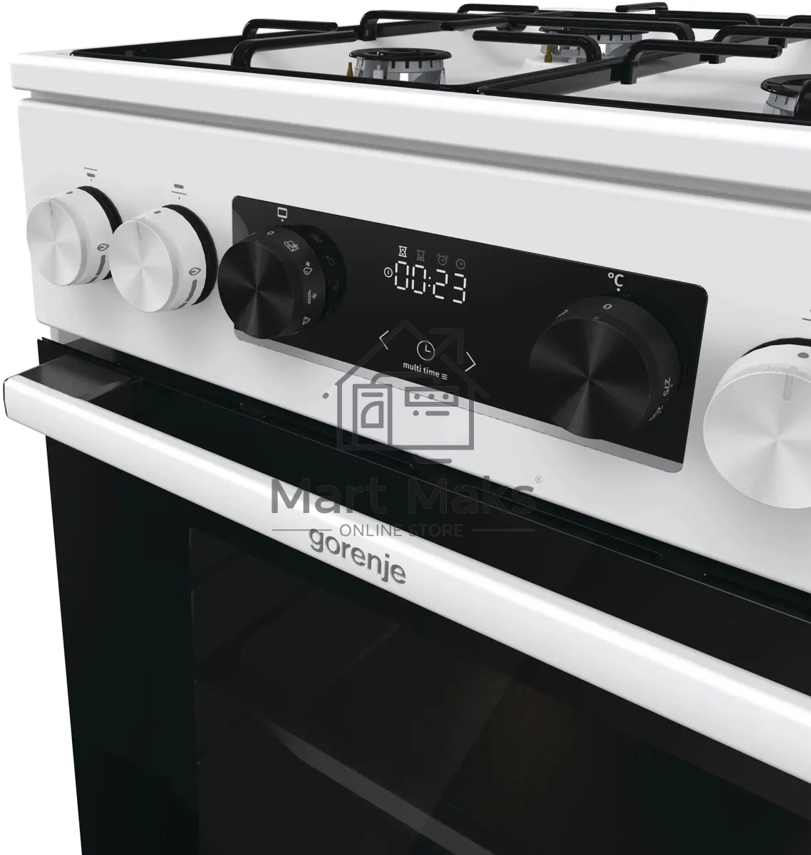 Плита комбинированная Gorenje GK5C60WJ белый, конфорок 4 газовых, духовка 62 л, 50 см x 85 см x 59.4 см