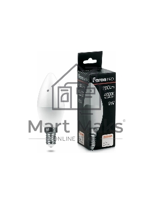 Лампа светодиодная Feron PRO LB-1309 (38060) 9 вт Е14 белый матовая свеча