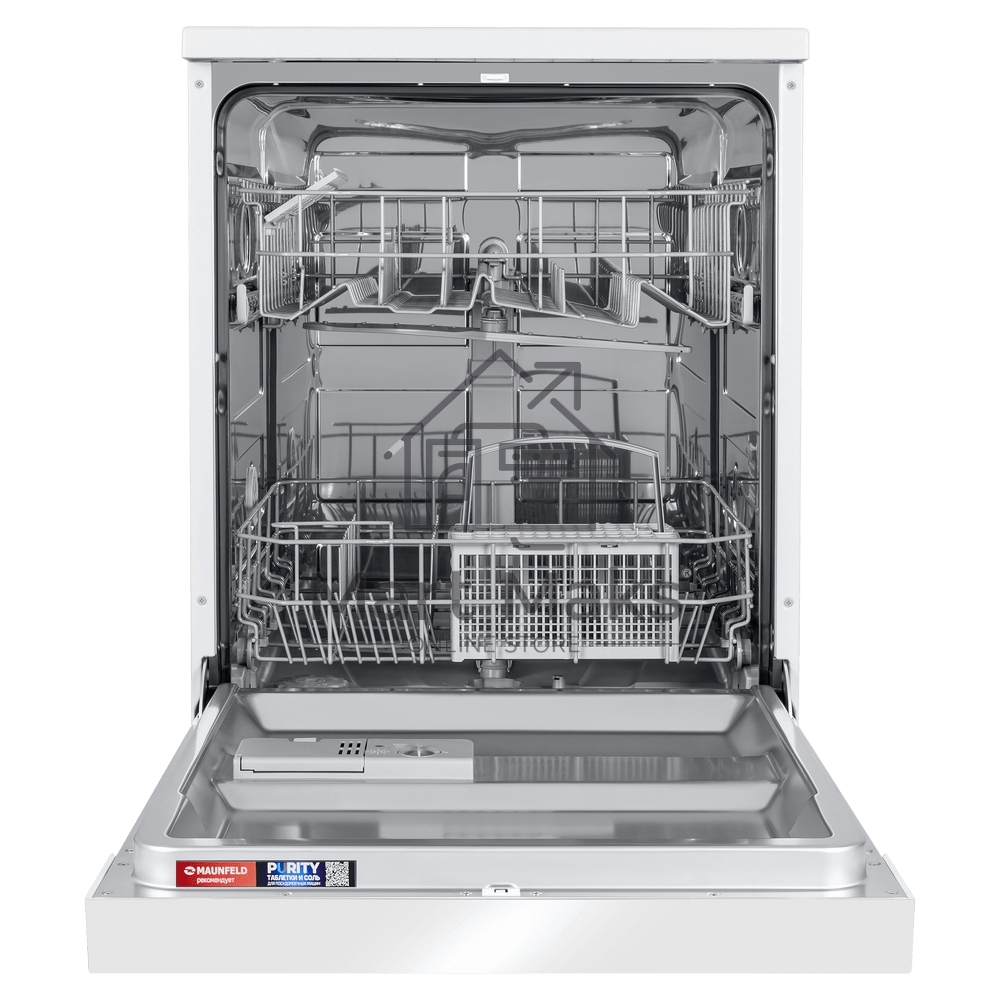 Посудомоечная машина MAUNFELD MWF60120W, белый, 59.5 см, 12 компл., 49 дБ, класс A++