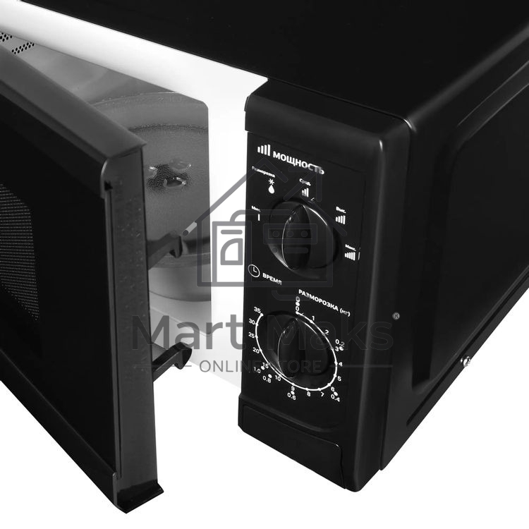 Микроволновая печь Starwind SWM5720 черный, 20 л, 700 Вт, переключатели - поворотный механизм