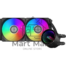 Система жидкостного охлаждения PCCOOLER DA240 V2, 240 мм, 2x120 мм, ARGB, 270 Вт
