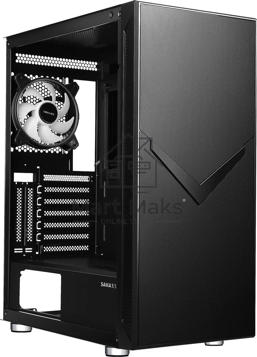 Компьютерный корпус Accord 3501 черный без БП ATX 2xUSB2.0 1xUSB3.0 1xUSB3.1 audio bott PSU