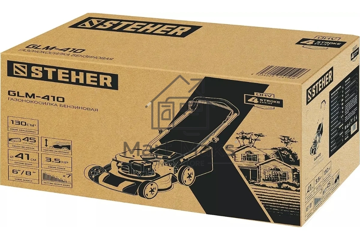 Газонокосилка STEHER 410 мм 3.5 л.с. бензиновая