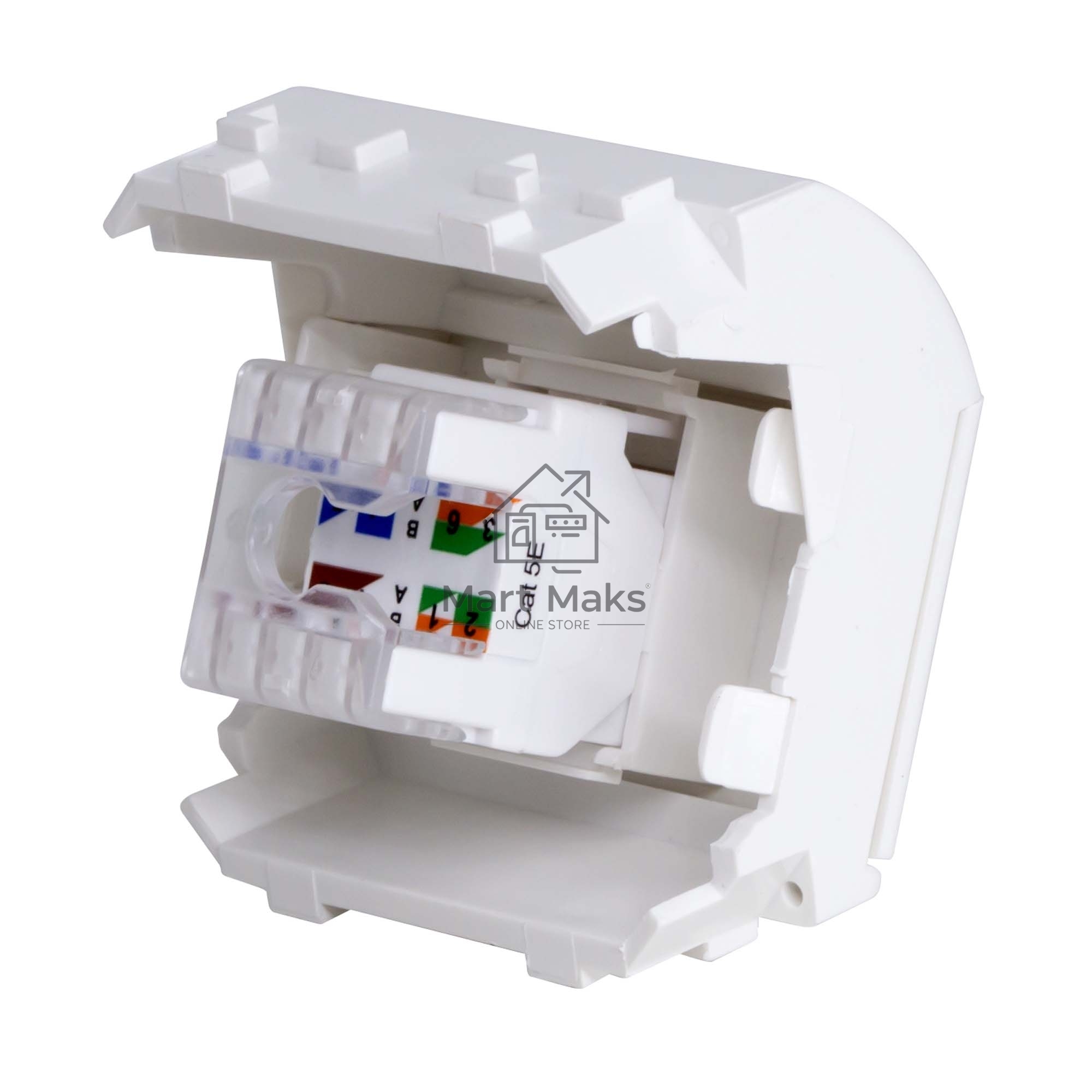 Розетка компьютерная DKC Brava 76655B R J 45 кат. 5e, белая, 2 мод