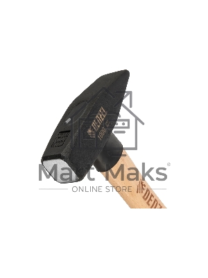 Молоток слесарный Denzel 1000 г, кованый квадратный боек, буковая рукоятка