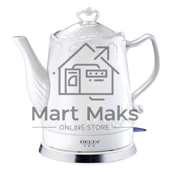 Чайник керамический Delta LUX DL-1236 белый