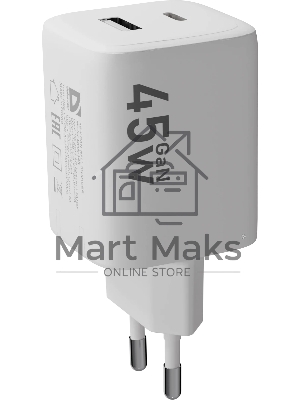 Зарядное устройство Defender UPA-145 45W, USB A+C, белый