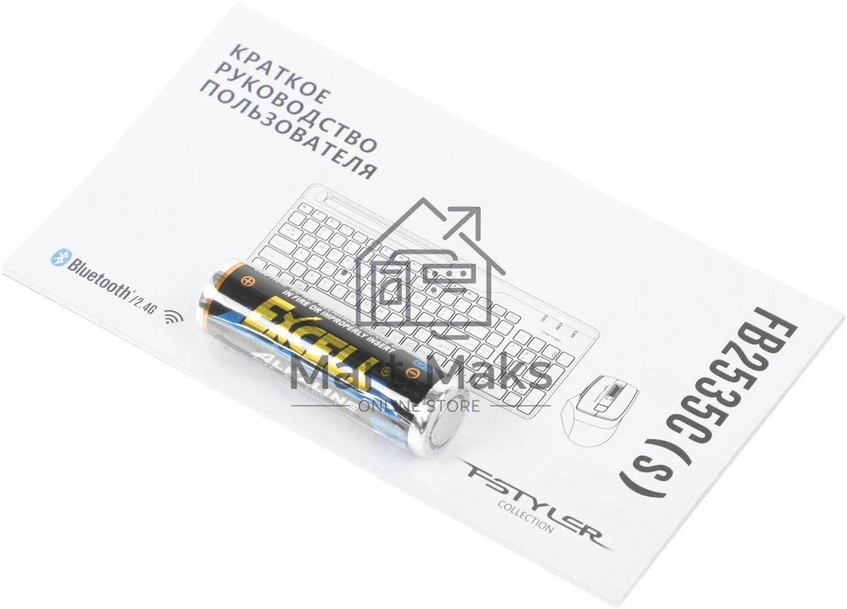 Комплект клавиатура + мышь A4Tech Fstyler FB2535C клав:белый/серый мышь:белый/серый USB беспроводная Bluetooth/Радио slim