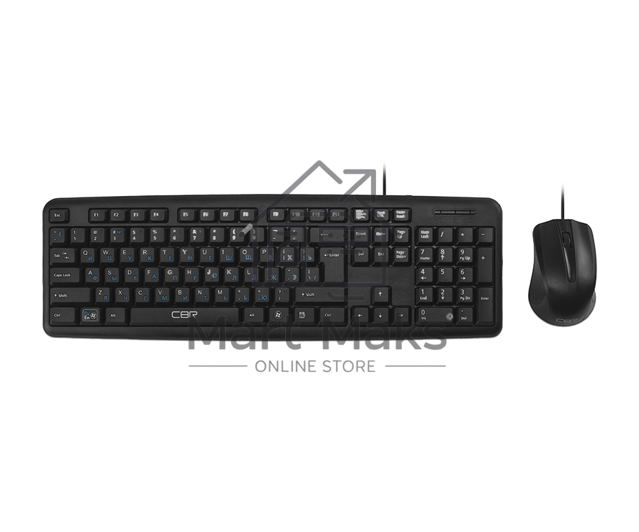 Комплект клавиатура+мышь CBR KB-SET 710 проводной, USB, 1000 DPI, чёрный