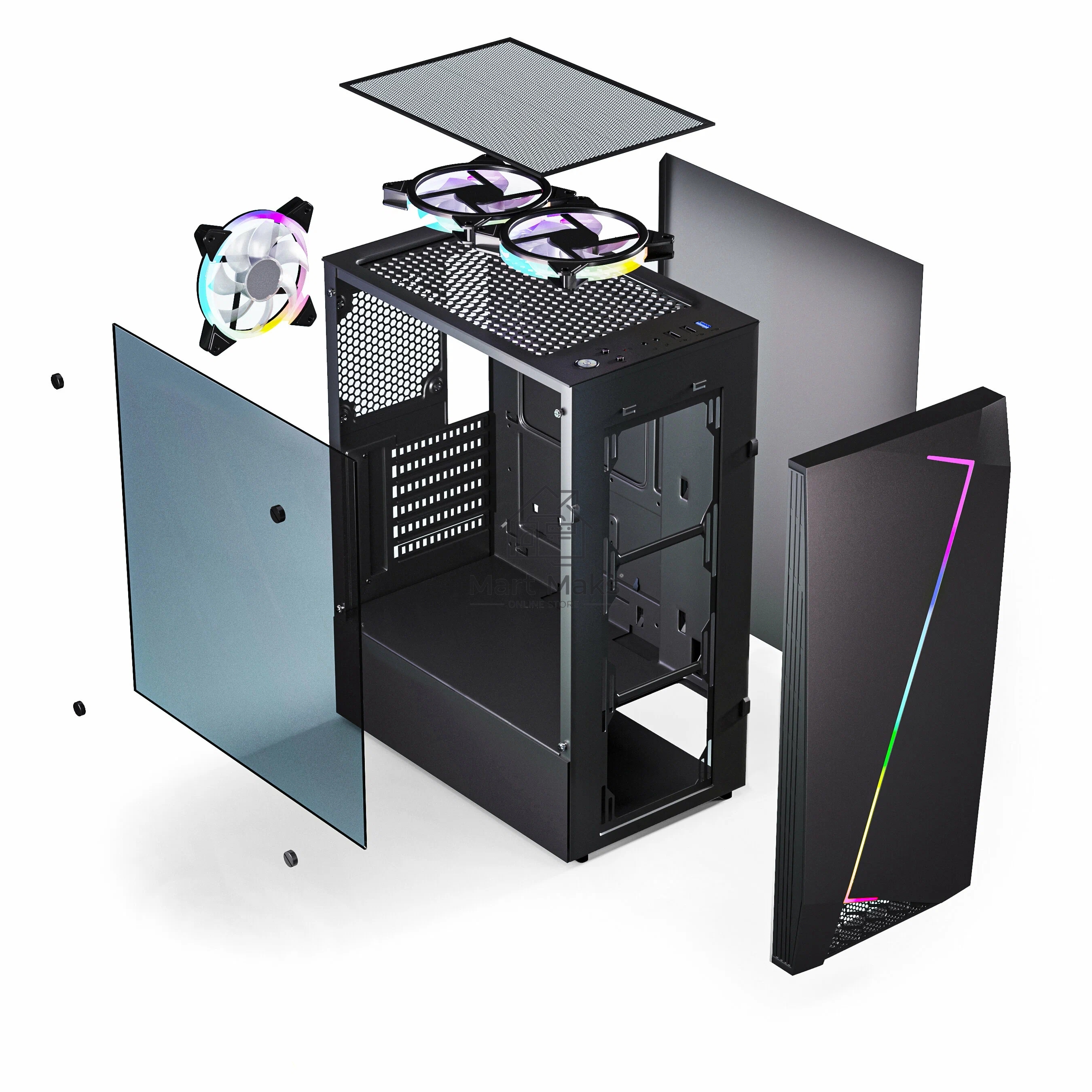 Компьютерный корпус ABR GQ-2 (8018) (USB3.0X1 + USB2.0 X2+audio)