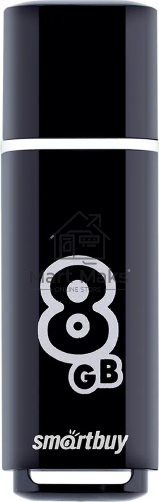 Флешка USB R/W R/W SmartBuy USB Drive 8Gb Glossy series Black SB8GBGS-K