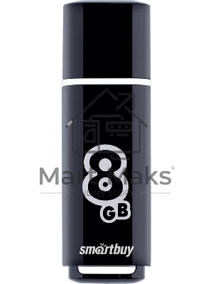 Флешка USB Smartbuy USB 8Gb Glossy series черный SB8GbGS-K