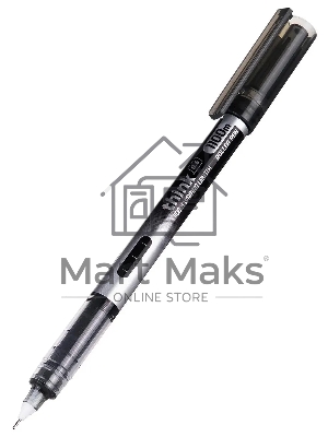 Ручка роллер Deli Think (EQ300-BK) черн, d=0.5мм, черные чернила, стреловидный пишущий наконечник