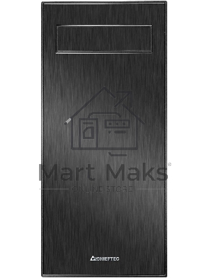 Компьютерный корпус CHIEFTEC HAWK AL-02B-TG-OP без БП, боковая панель из закаленного стекла, черный, ATX