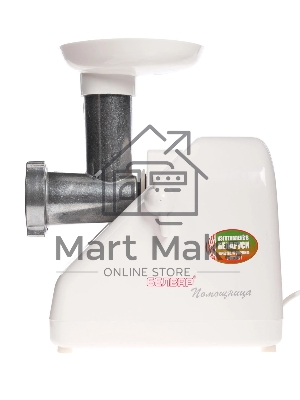 Мясорубка электрическая Белвар КЭМ-36/220-4-30 белый, 1000 Вт, 0.6 кг/мин, реверс, защита от перегрузки, насадки - 5