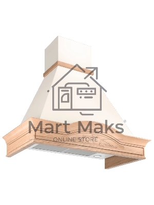 Вытяжка каминная Elikor Вилла Фрукты 90П-650-П3Д бежевый/дуб, 90 см, 650 куб. м/ч, 56 дБ