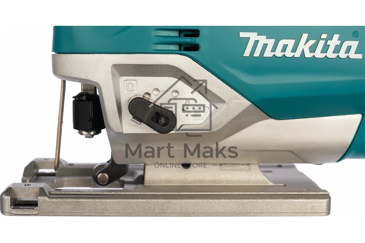 Лобзик Makita JV0600K Лобзик,в\рук, 650Вт,500-3100об\м,ход-23мм,рез-90мм,2.4кг,чем,3маятн+1