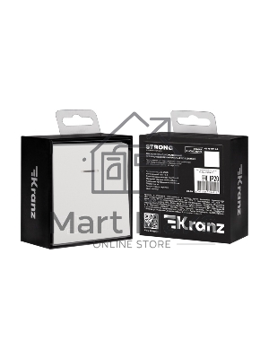 Выключатель STRONG 1 кл проходной (переключатель) с подсветкой 10А с/у жемчуг KRANZ