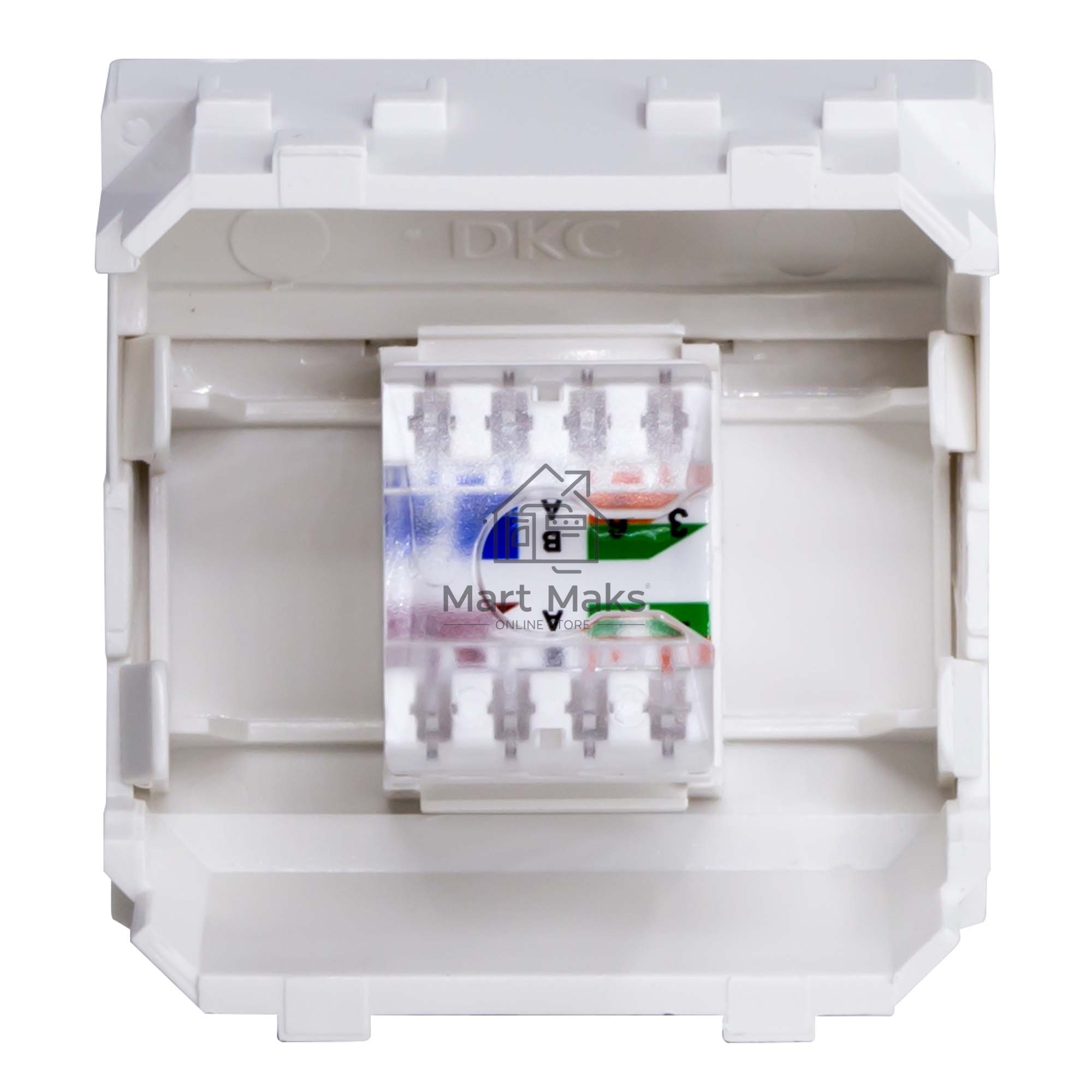 Розетка компьютерная DKC Brava 76655B R J 45 кат. 5e, белая, 2 мод