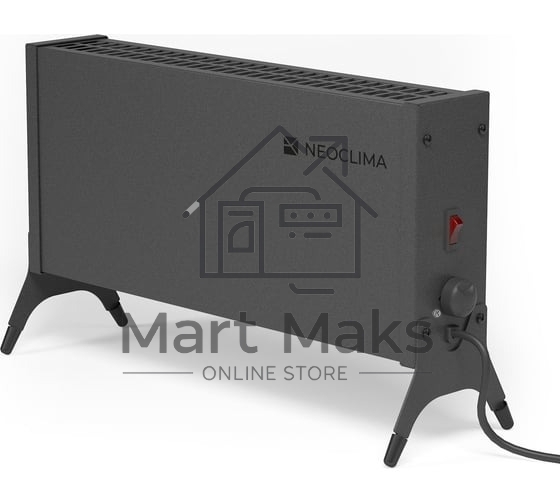 Конвектор Neoclima Nano 1000B черный, 1000 Вт, 15 м2, термостат