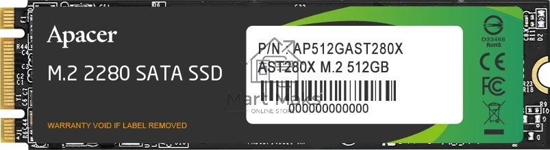 Накопитель SSD Apacer M.2 2280 512GB AST280X Client SSD AP512GAST280X-1