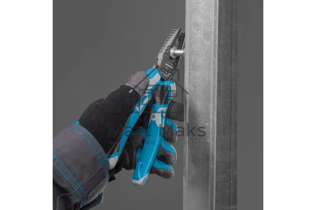 Плоскогубцы Gross 16973 комбинированные, 180 мм, трехкомпонентные рукоятки