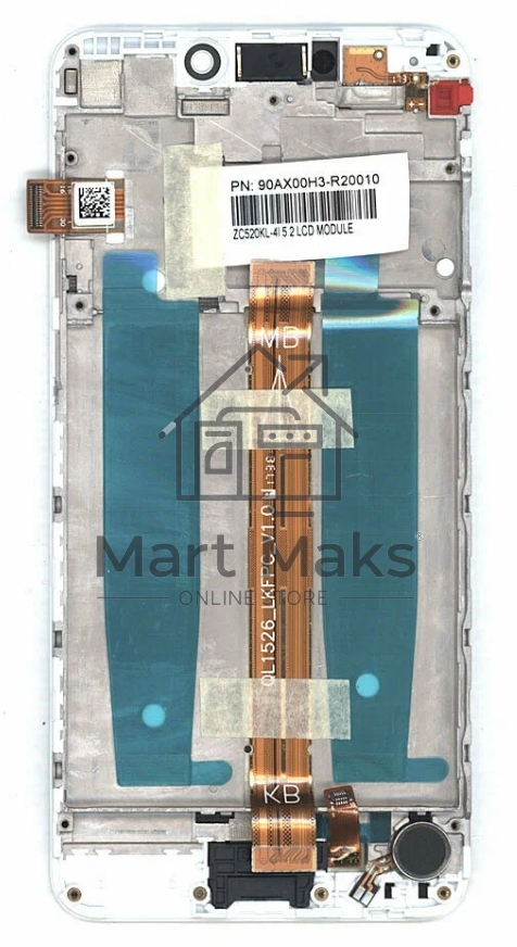 Дисплей для Asus ZenFone 4 Max ZC520KL, белый с рамкой