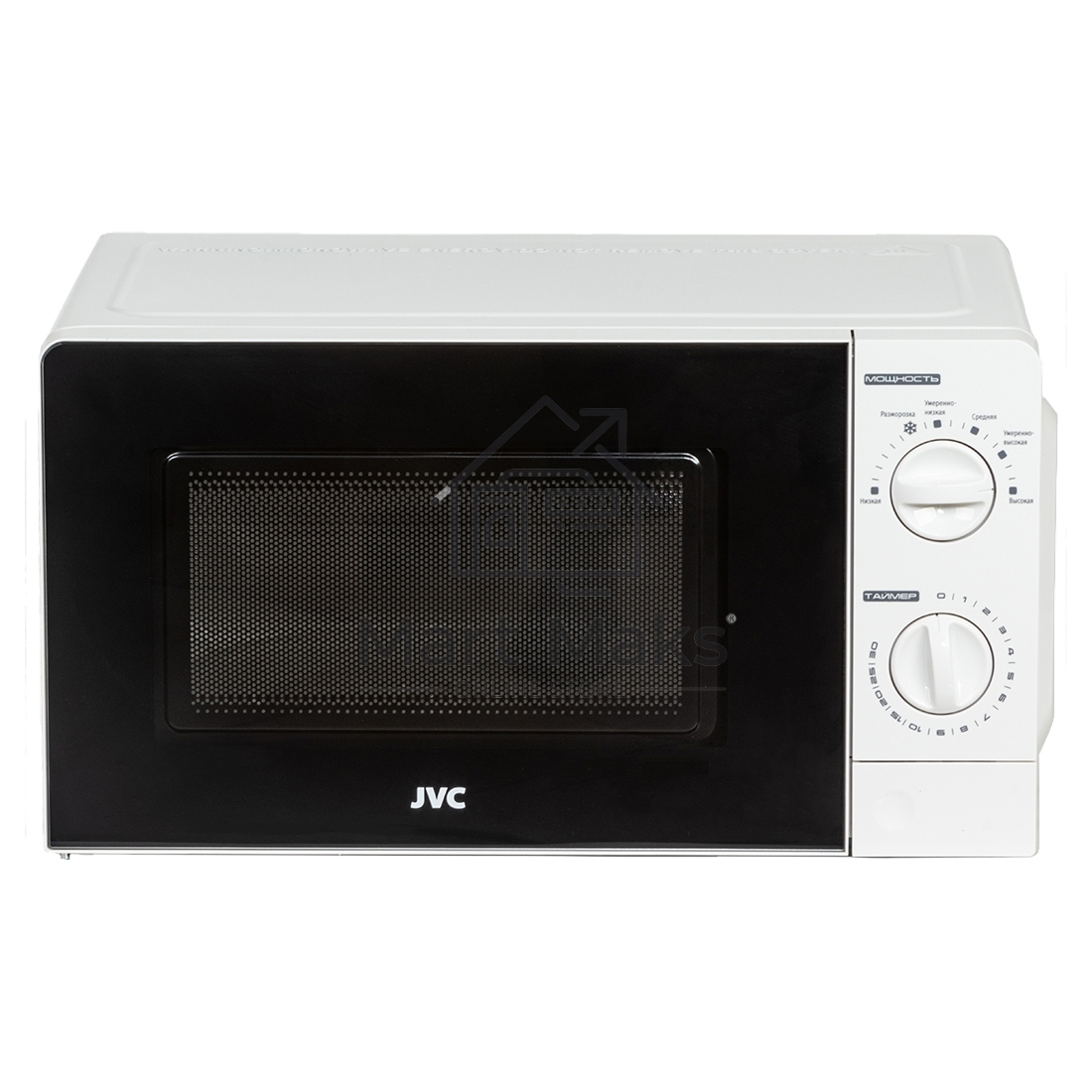 Микроволновая печь JVC JK-MW123M белый, 20 л, 700 Вт, переключатели - поворотный механизм