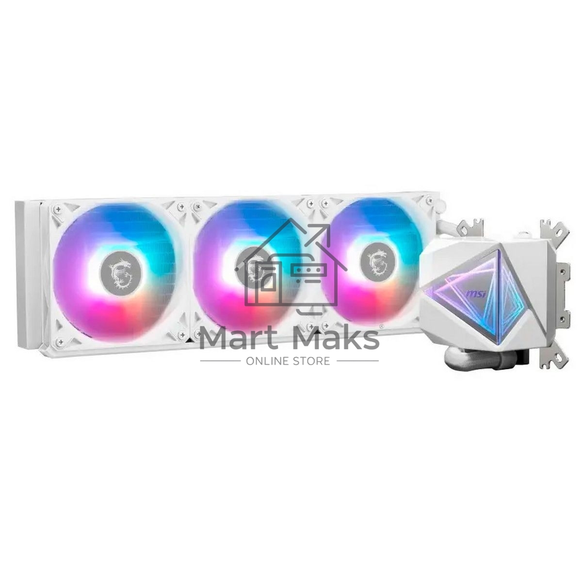 Жидкостная система охлаждения MSI MAG CORELIQUID I360 WHITE 3x ARGB Gen2 Fan, ARGB Gen2 Block, Color Box